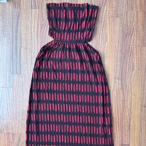 Living Hula Red and Black ‘Ohe Kapala Patterned Dress